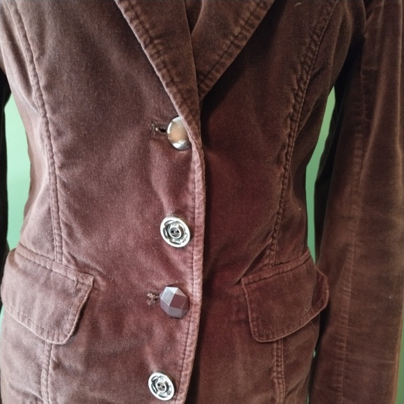 Brown Velveteen Cotton Jacket - Picture 2 of 4
